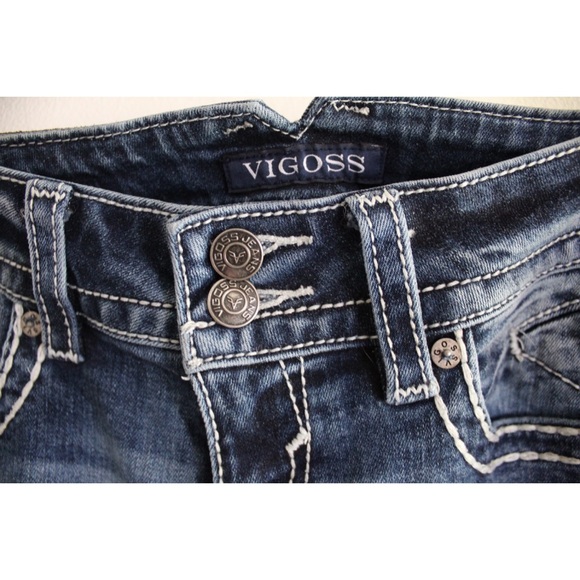 Vigoss Heavily Embellished The Chelsea Skinny Jeans 3 / 4 Preowned - Picture 4 of 12